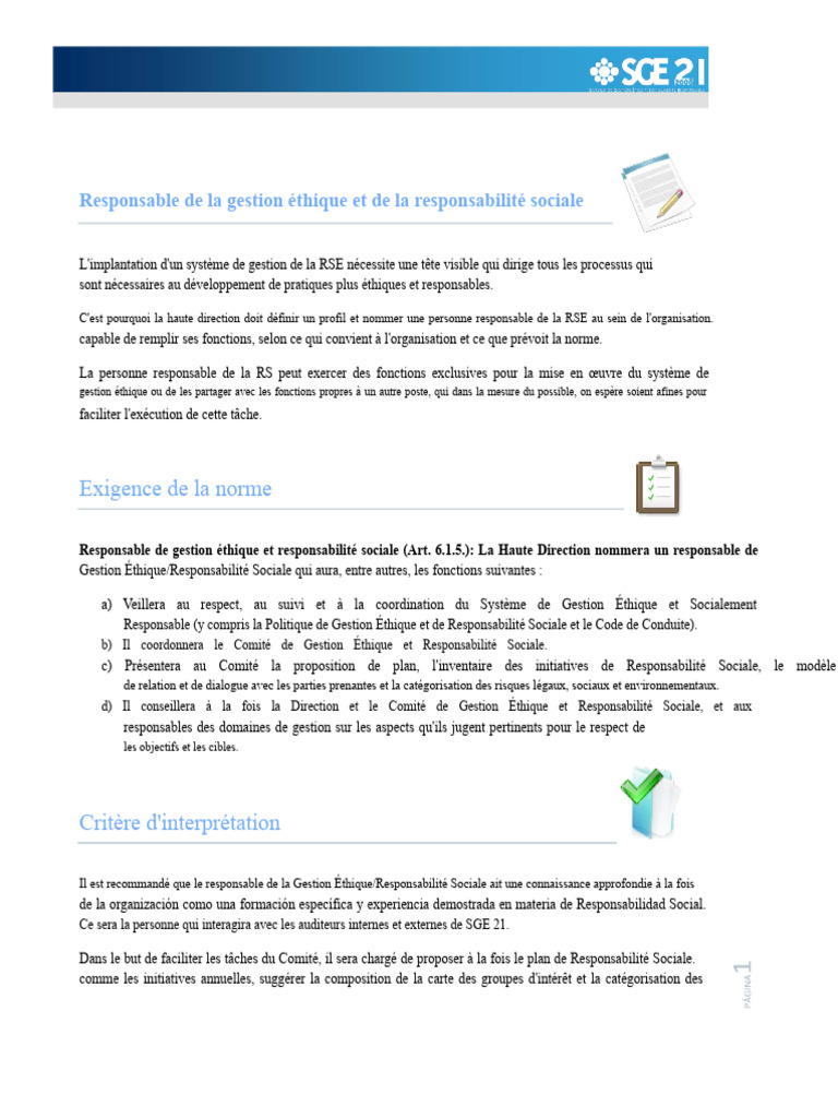 Responsable RSE : Rôle et Compétences | PDF | Responsabilité sociétale ...