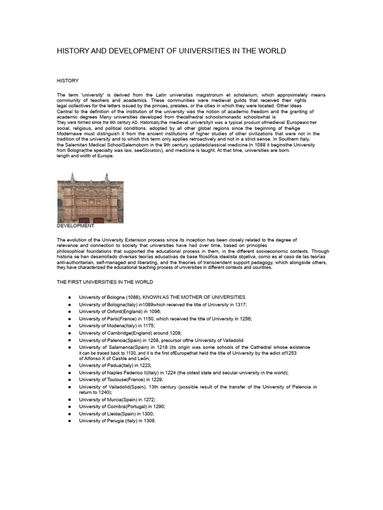History of Global Universities | PDF | University | Ecuador