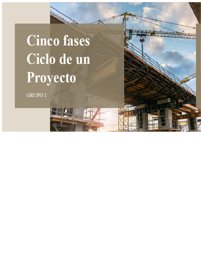 Ciclo de Vida de un Proyecto: 5 Fases | PDF | Planificación | Presupuesto
