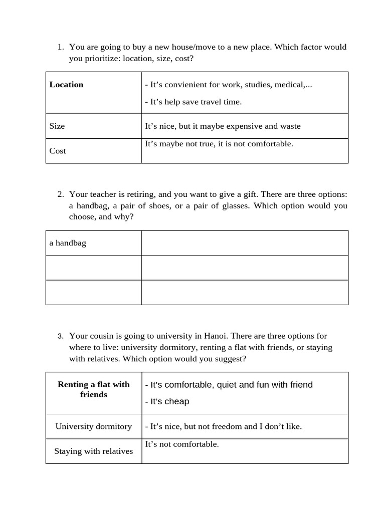 Key Decisions for Life Changes | PDF