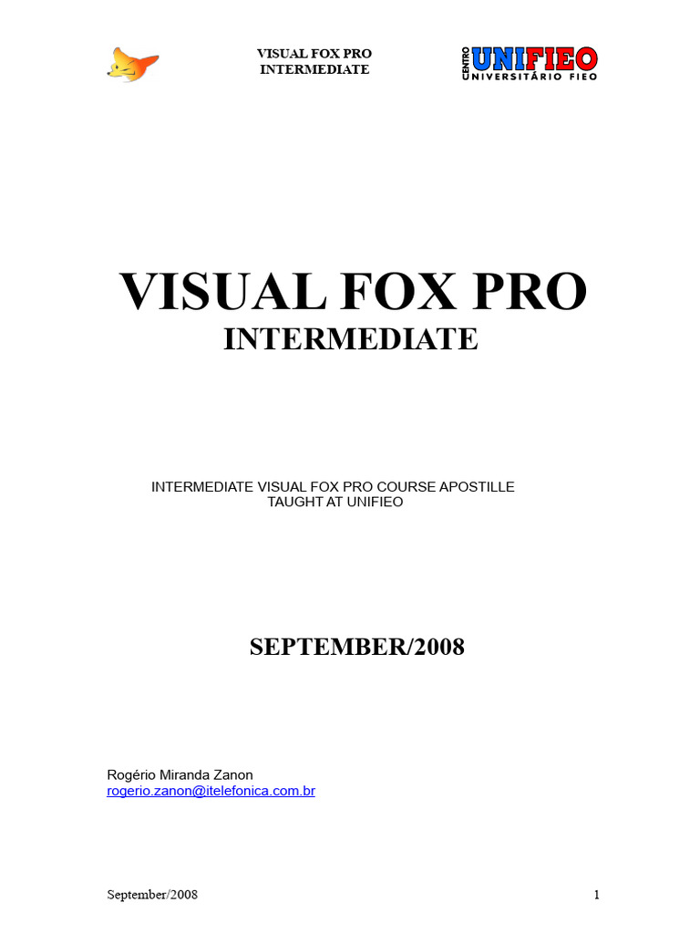 Intermediate Visual FoxPro Course Guide | PDF | Button (Computing ...