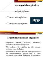 Transtornos mentais orgânicos: causas e classificação