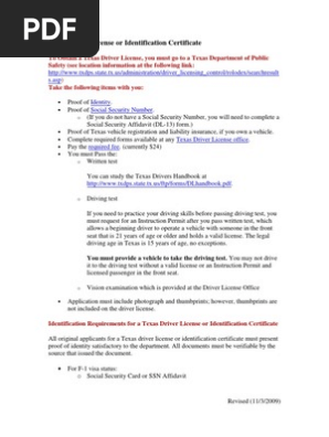 TexasIDCard and DriverLicenseRevised