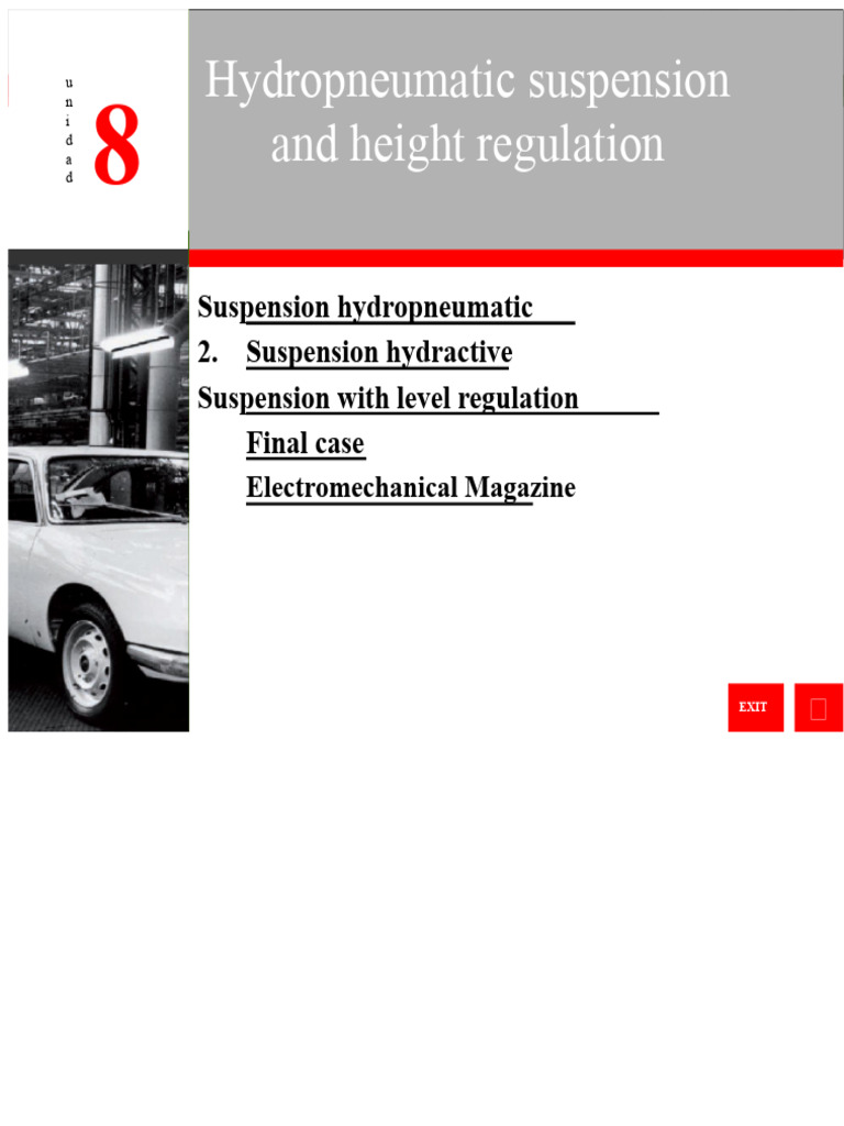 Hydropneumatic Suspension Overview | PDF | Equipment | Vehicles