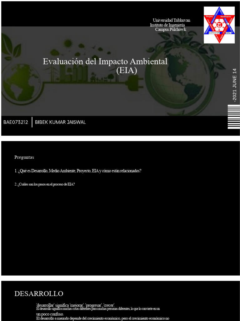 Evaluación de Impacto Ambiental y Desarrollo | PDF | Evaluación de ...