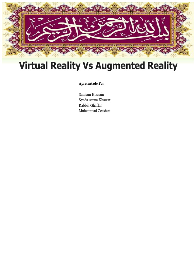 Introdução à Realidade Virtual e Aumentada | PDF | Realidade aumentada ...