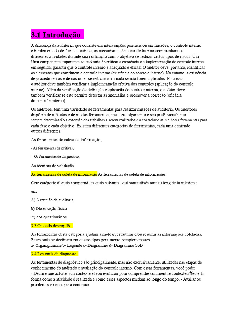 Ferramentas de Auditoria e Controle Interno | PDF | Análise de dados ...