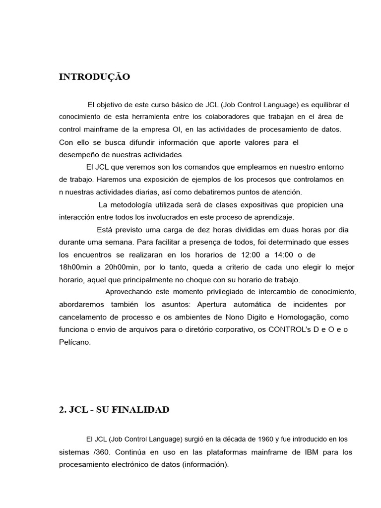 Curso Básico de JCL para Mainframe | PDF | Programa de computadora ...