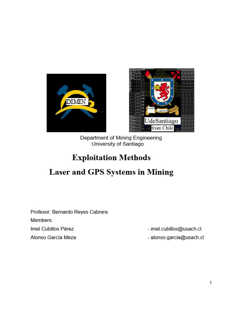 Laser and GPS Technologies in Mining | PDF