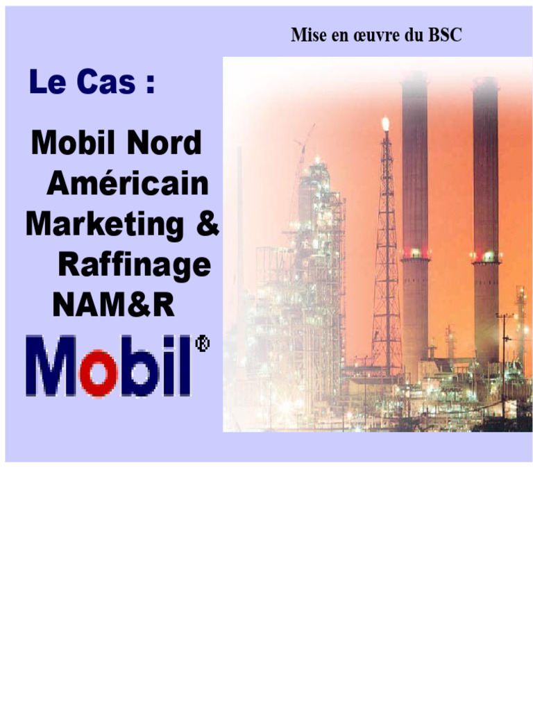 Stratégies BSC de Mobil en 1992 | PDF | Commercialisation | Économie