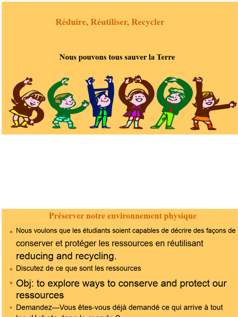 3 R pour Sauver la Planète : Guide Pratique | PDF | Recyclage | Papier