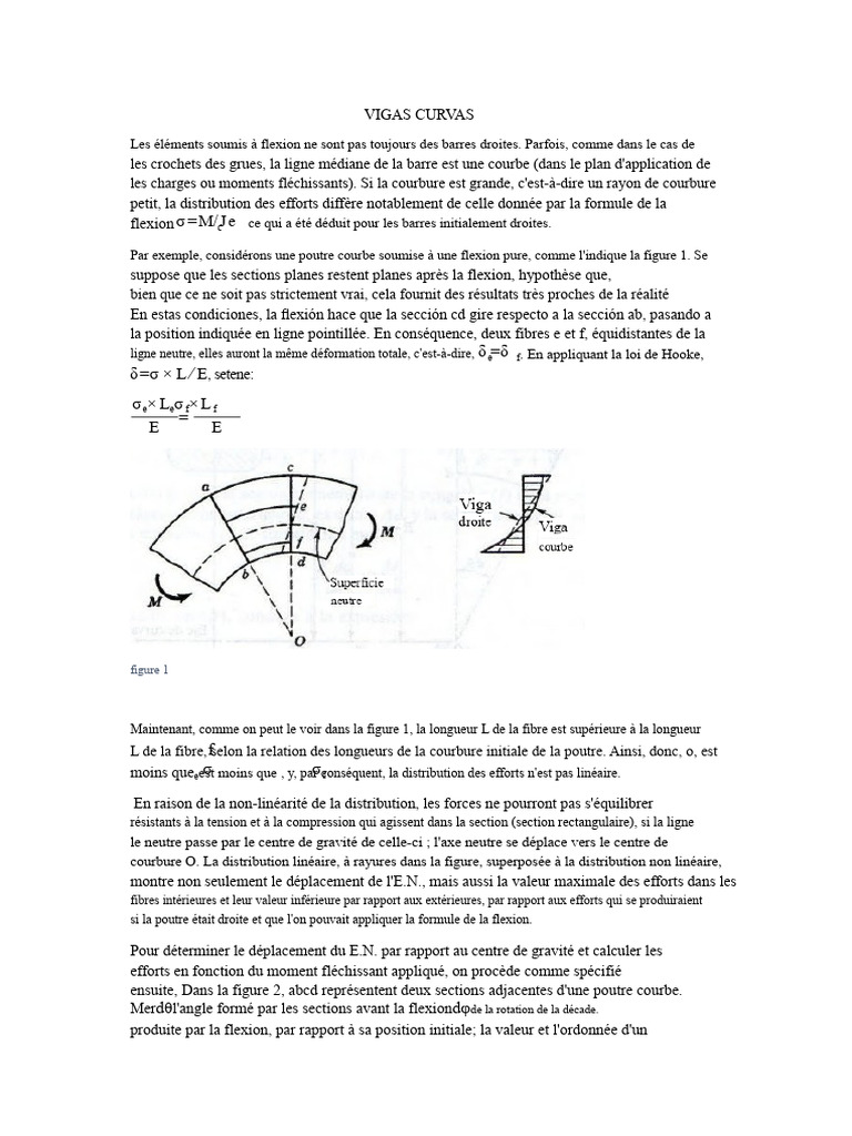Flexion des poutres courbes principes et calculs PDF Flexion — free download