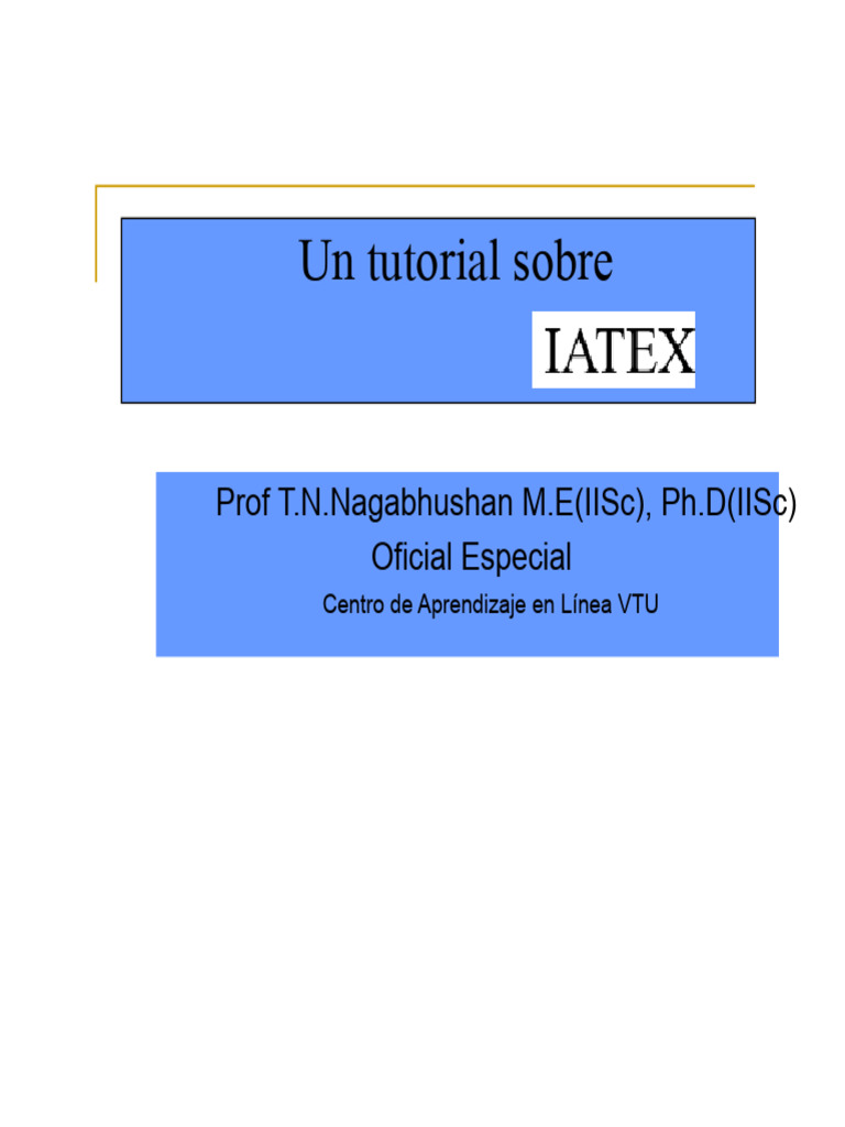 Tutorial de LaTeX para Investigadores | PDF | Te X | Texto