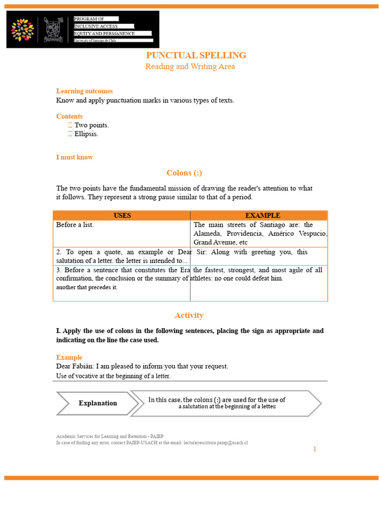 Mastering Colons and Ellipses in Writing | PDF | Ellipsis | Graphemes