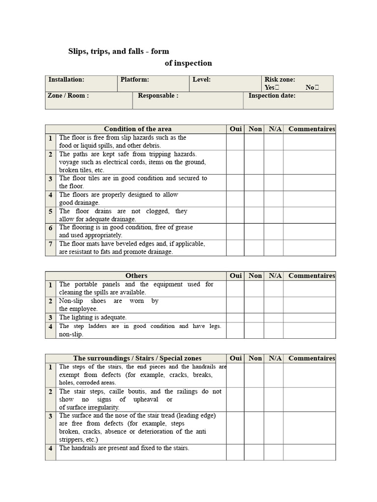 Inspection Form | PDF