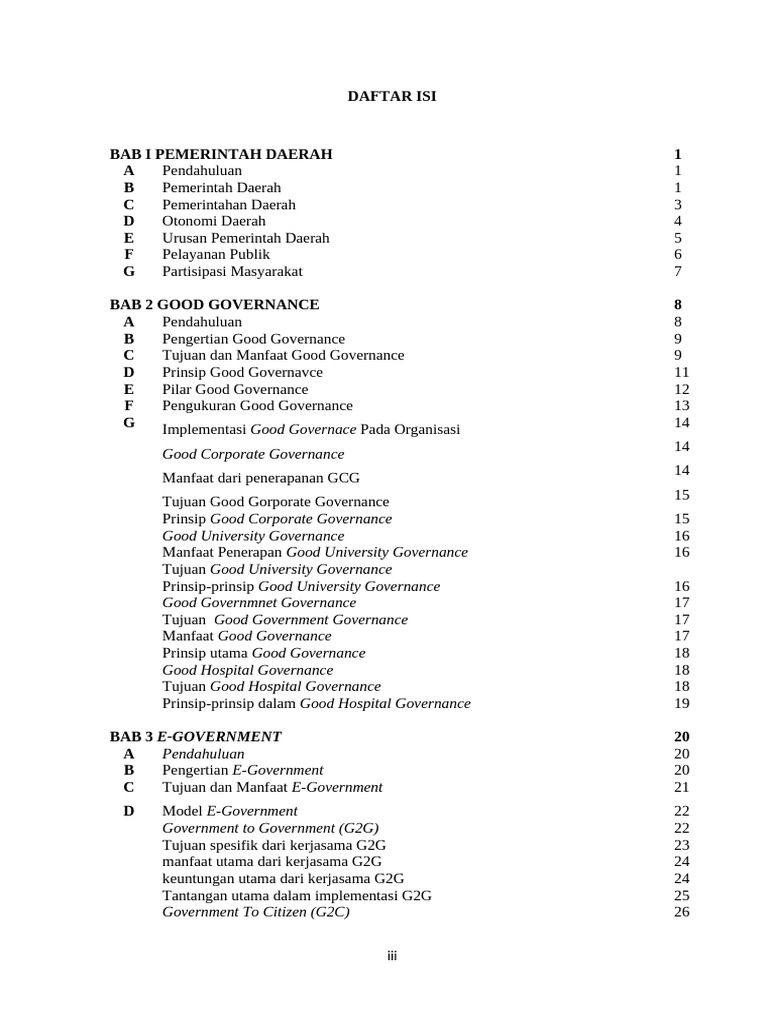 Daftar Isi | PDF
