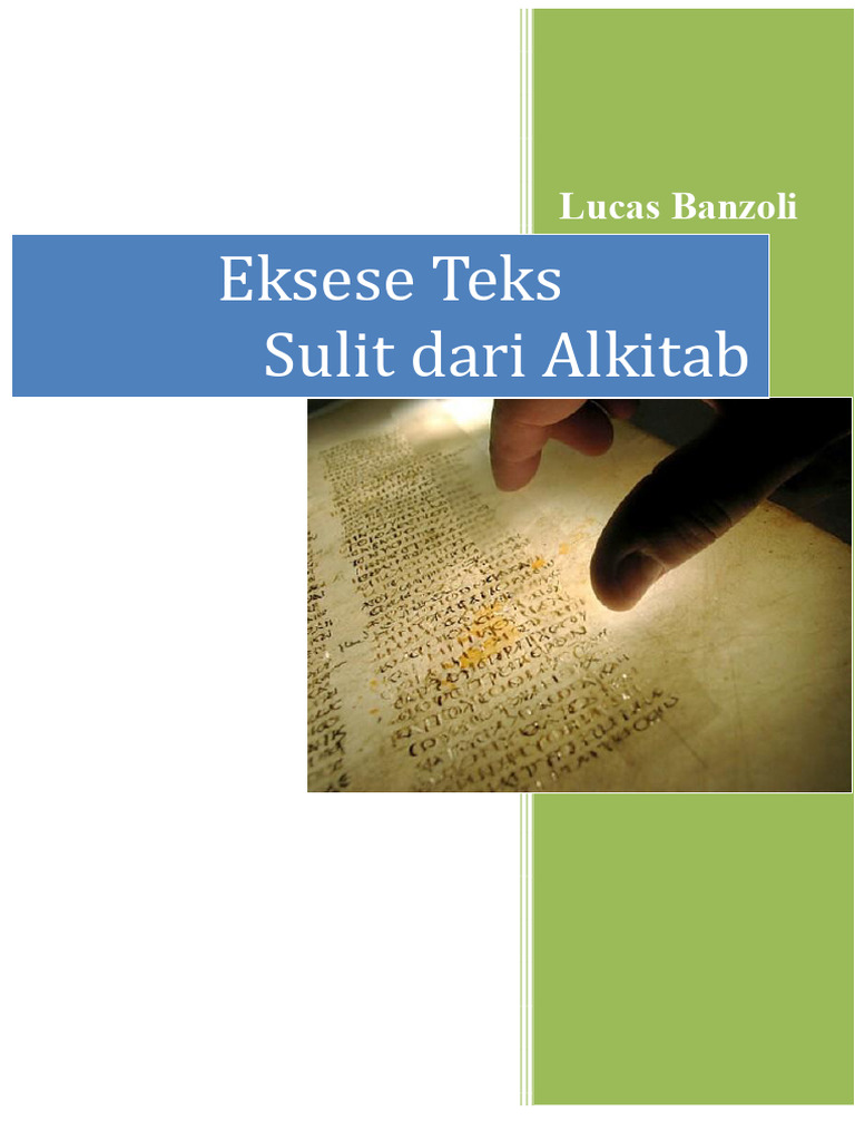Eksegesis Teks Sulit Alkitab | PDF