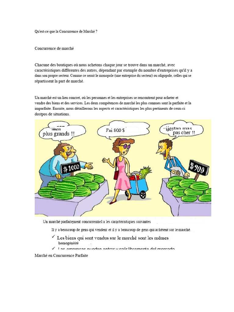 Comprendre la Concurrence de Marché | PDF | Monopole | Offre et demande