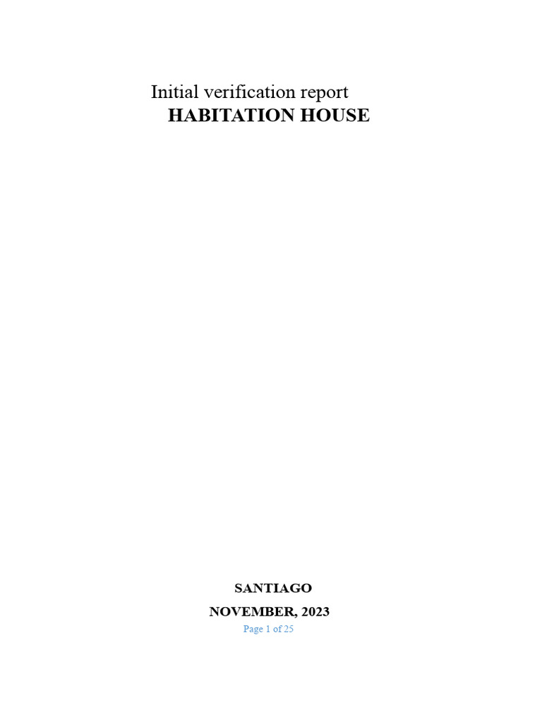Initial Verification Report For Residential House | PDF | Insulator ...