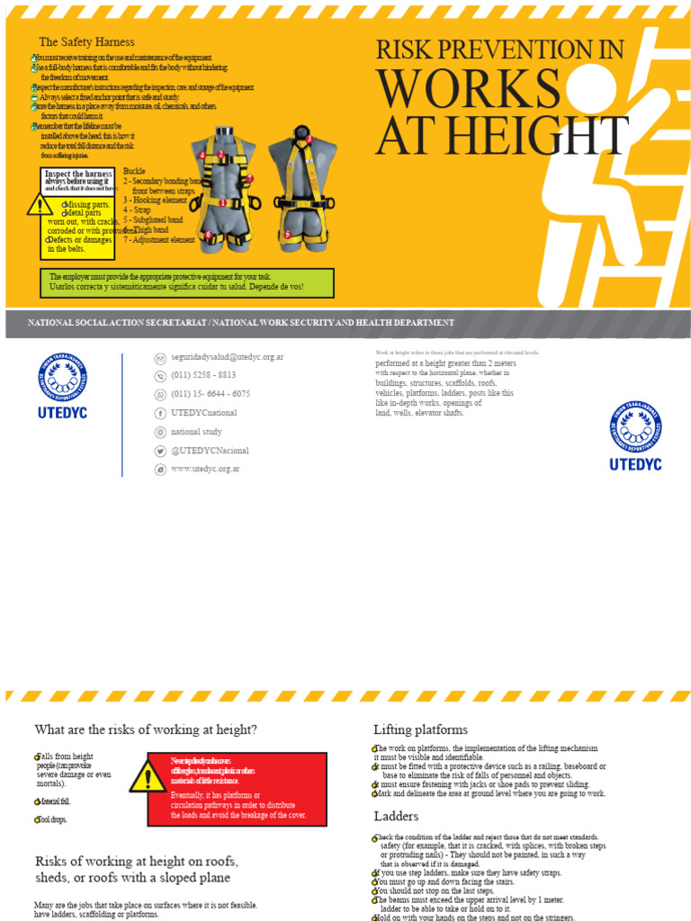 Safety Harness Guidelines for Height Work | PDF | Ladder | Scaffolding