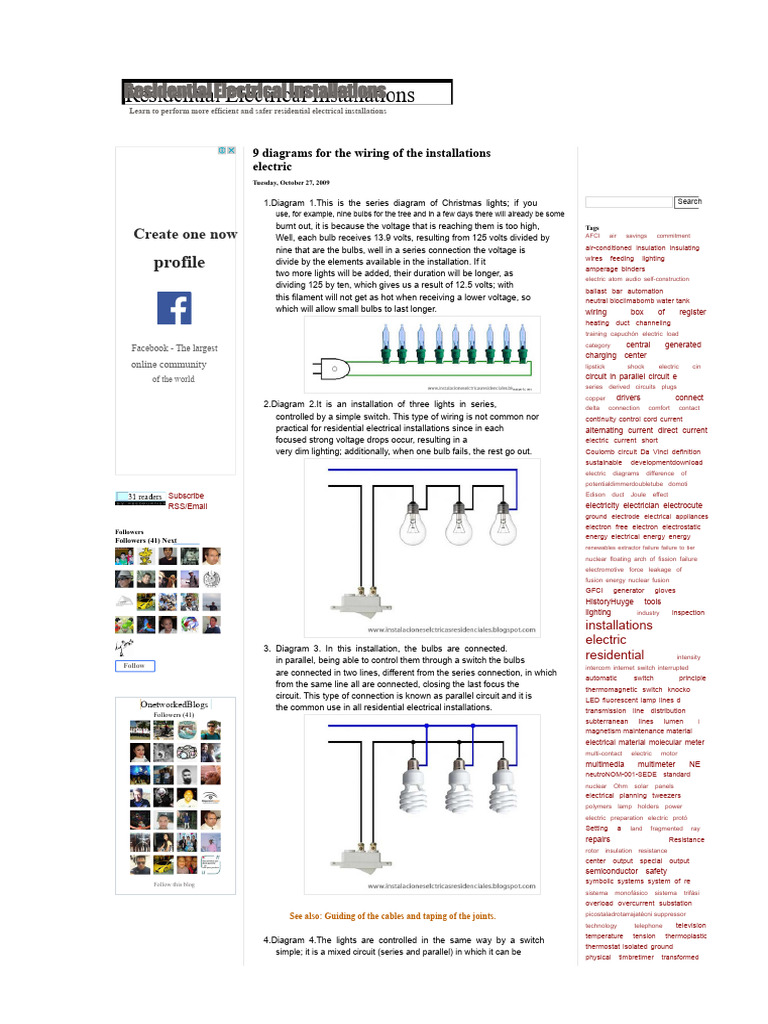 Residential Electrical Wiring Diagrams PDF Electric Current