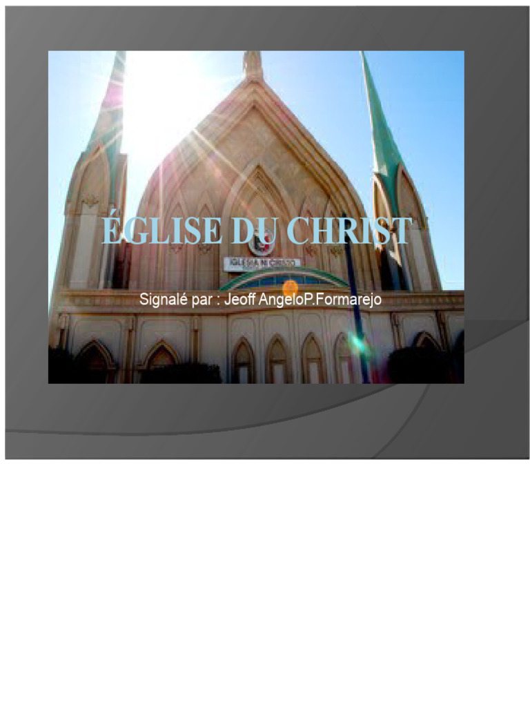 Histoire et croyances de l'Église du Christ | PDF | Église chrétienne ...
