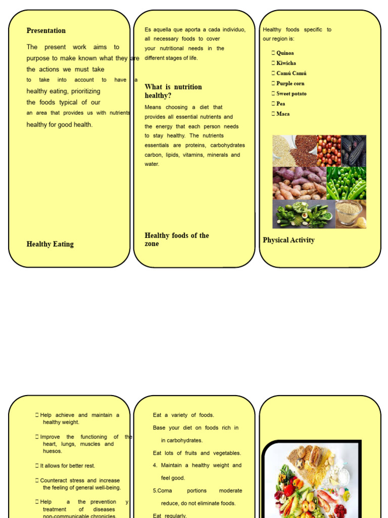 Triptych - HEALTHY EATING J.YOIS 2021 | PDF | Healthy Diet | Foods