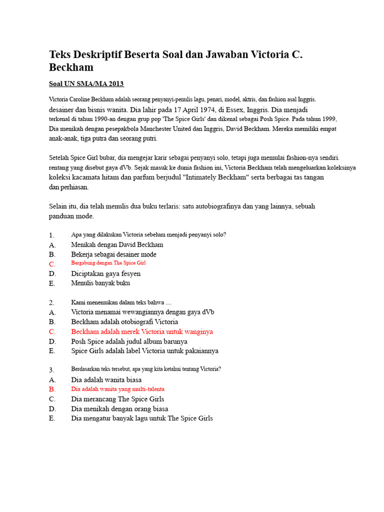 Teks Deskriptif | PDF