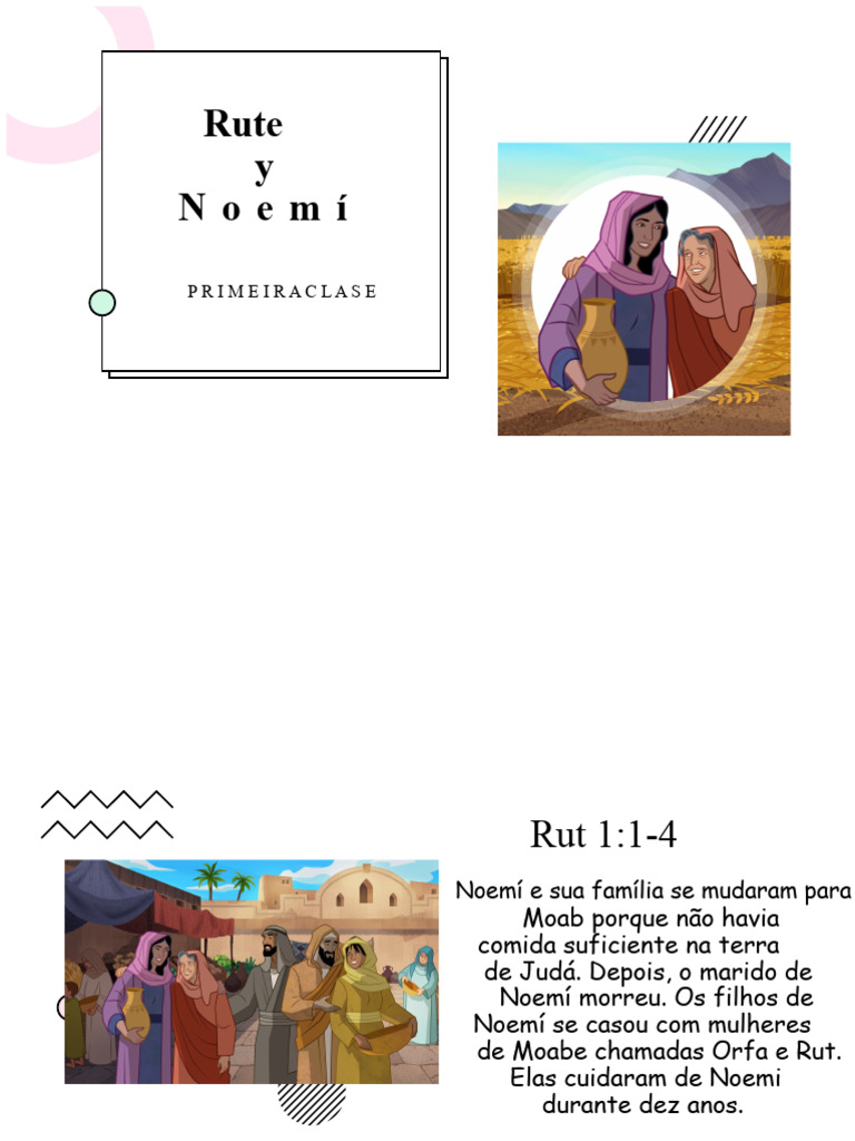 Rute e Noemi: Lealdade e Superação | PDF | Livro de Ruth | Naomi ...