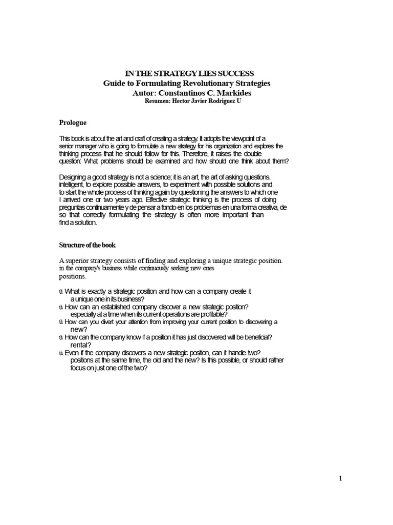 Crafting Unique Business Strategies | PDF | Competitive Advantage | System