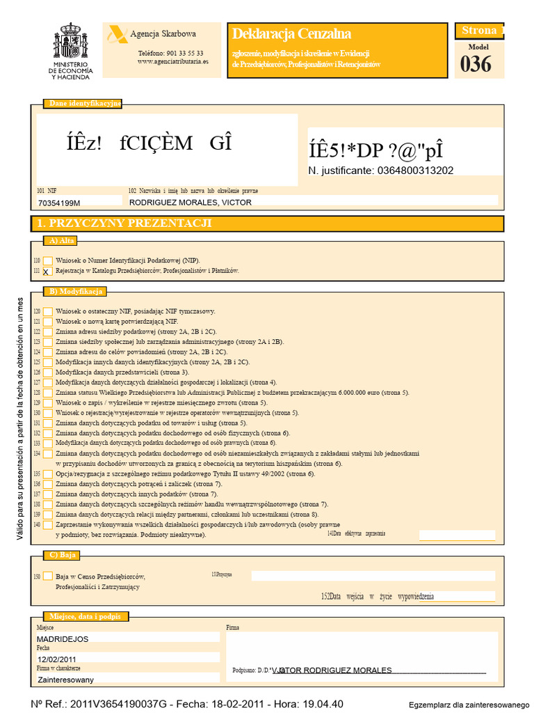 Model 036. Administrator | PDF