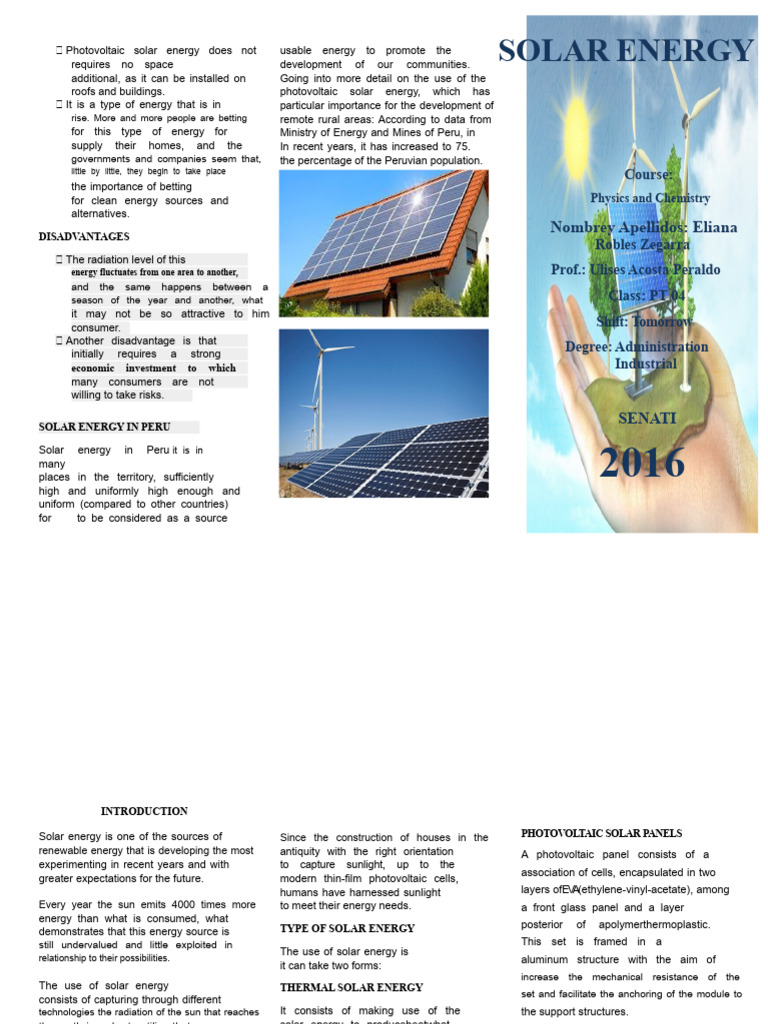 Benefits and Challenges of Solar Energy | PDF | Solar Energy ...