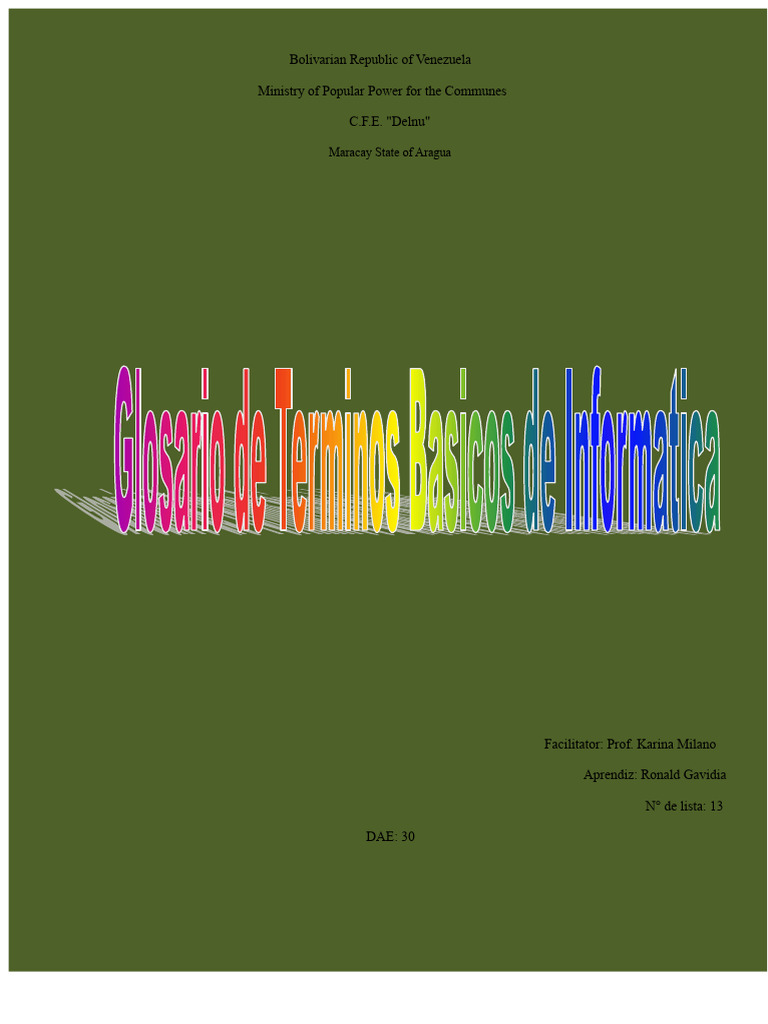 Glossary of Basic Computer Terms | PDF | Computer Program | Programming
