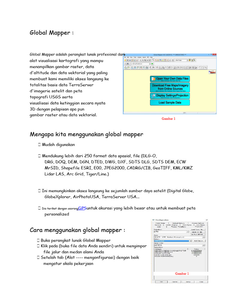 Panduan Lengkap Menggunakan Global Mapper | PDF