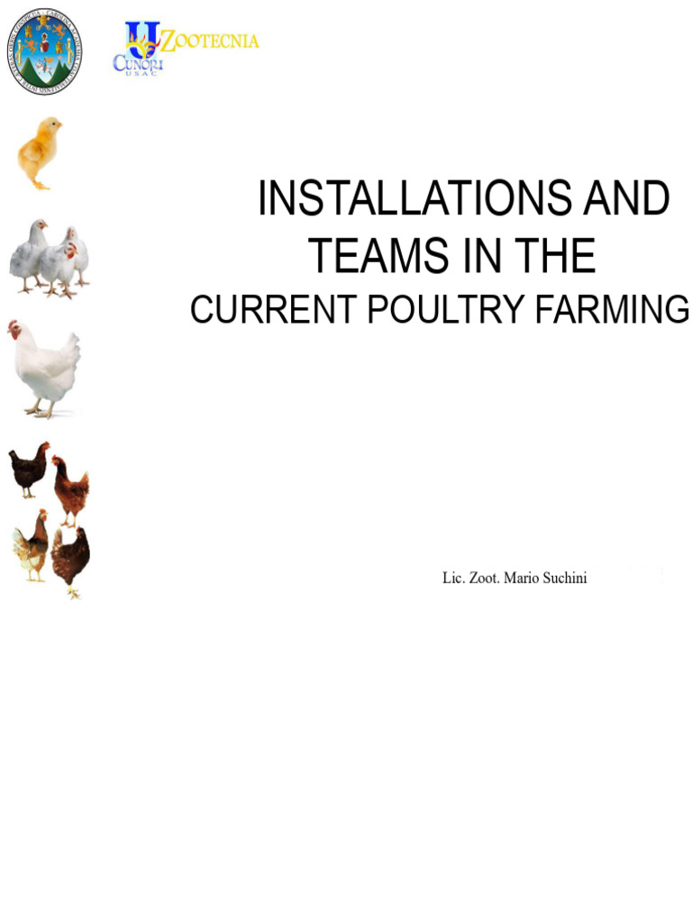 Poultry Farming Installations Guide | PDF | Wound | Sodium