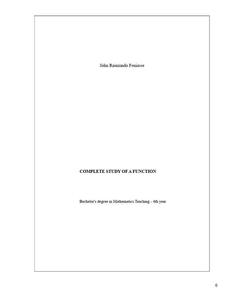 Complete Study of Functions in Mathematics | PDF | Function ...