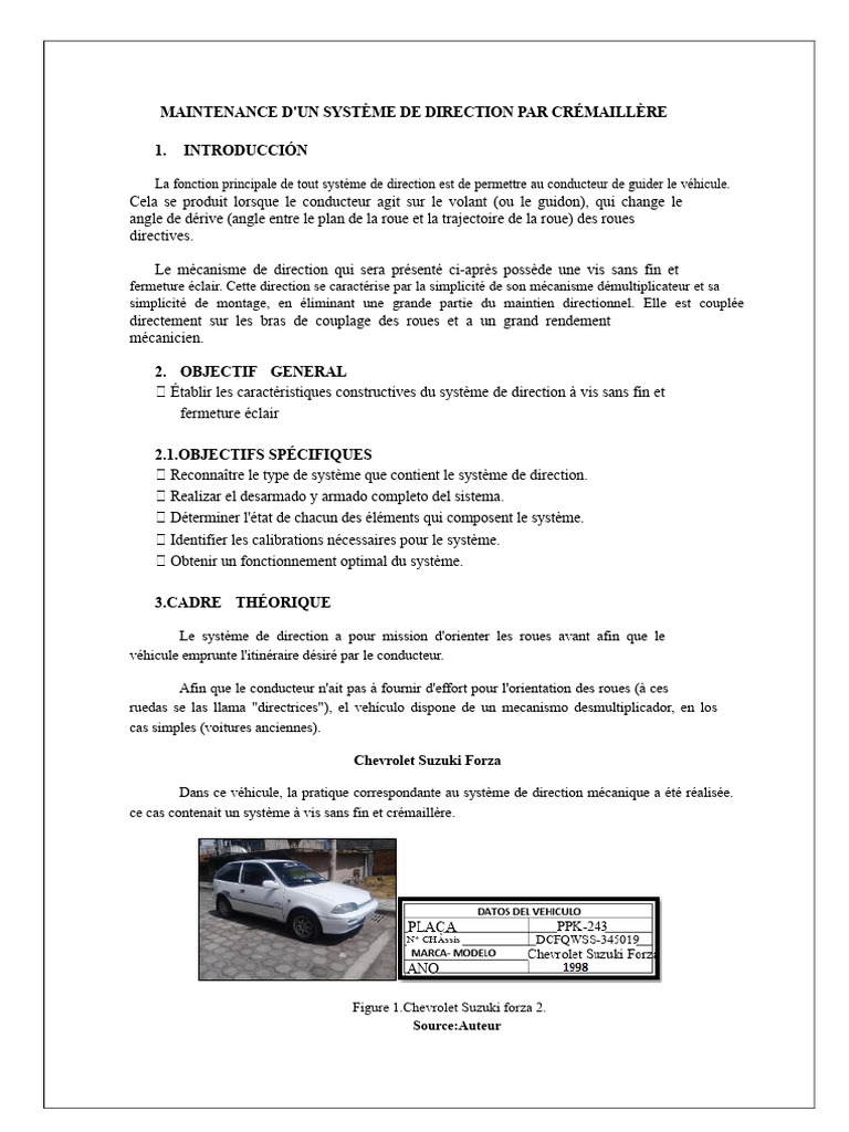 Maintenance du Système de Direction | PDF | Ingénierie mécanique
