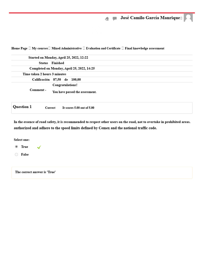 Cemex Safety Assessment Results | PDF | Occupational Safety And Health ...