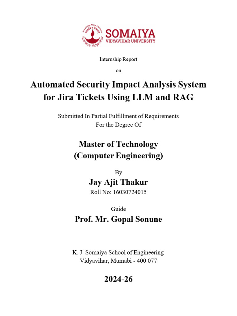 Jay Internship Seminar Report 16030724015 (1) | PDF | Computer Security ...
