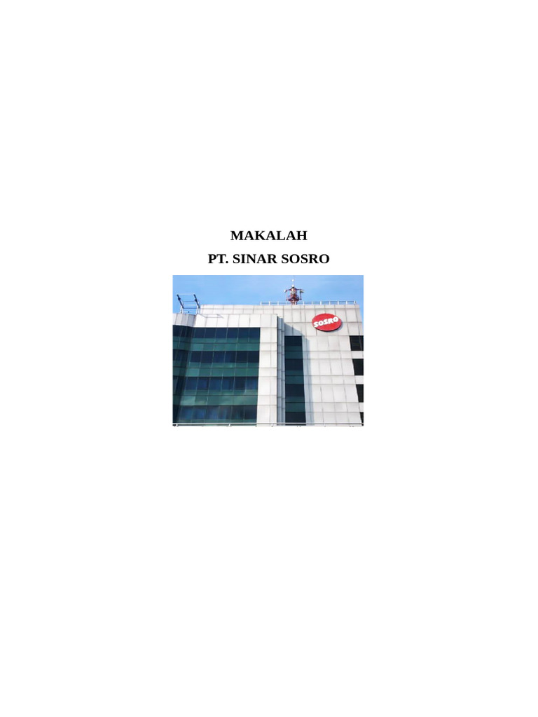 Sejarah dan Profil PT. Sinar Sosro | PDF