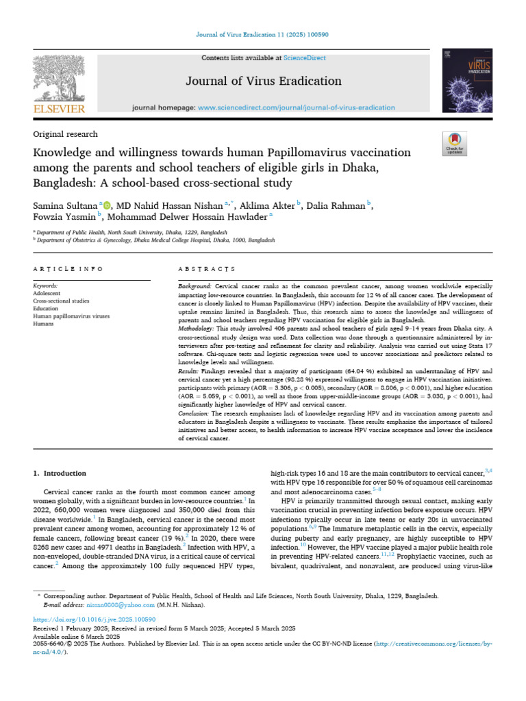 human Papillomavirus vaccination | PDF | Diseases And Disorders ...