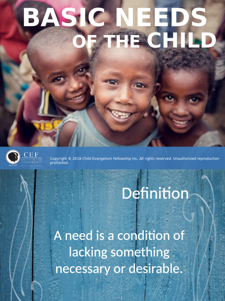 Understanding Children's Basic Needs | PDF