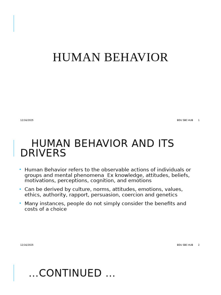 Human Behavior | PDF | Human Behavior | Attitude (Psychology)