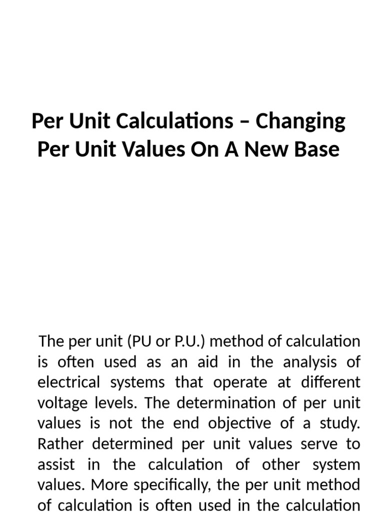 SPLM 11_Per Unit Calculation (2) | PDF | Electrical Impedance | Transformer