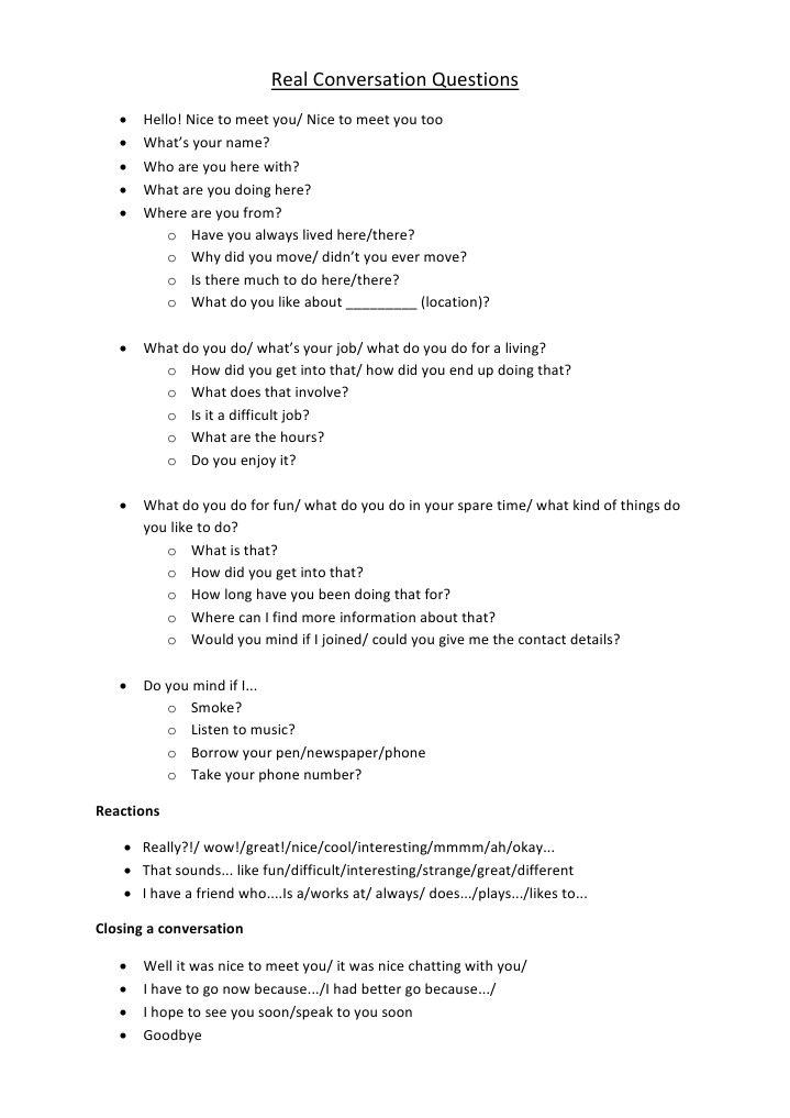 Essential Conversation Questions Guide | PDF