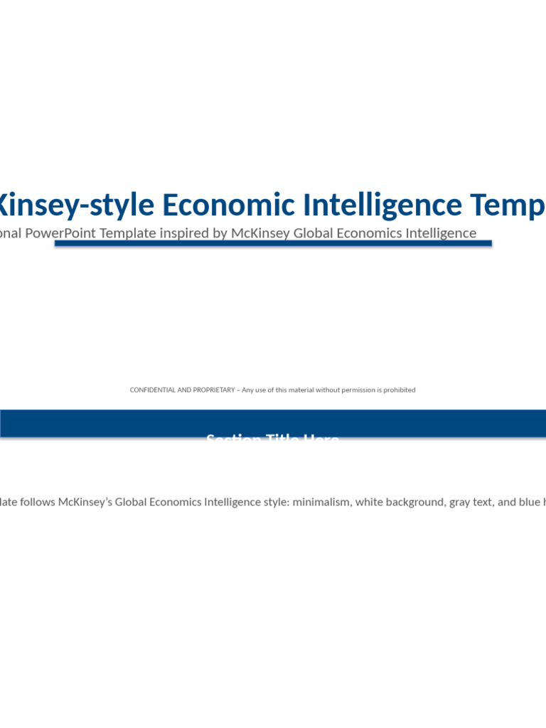 McKinsey Economic Intelligence Template | PDF