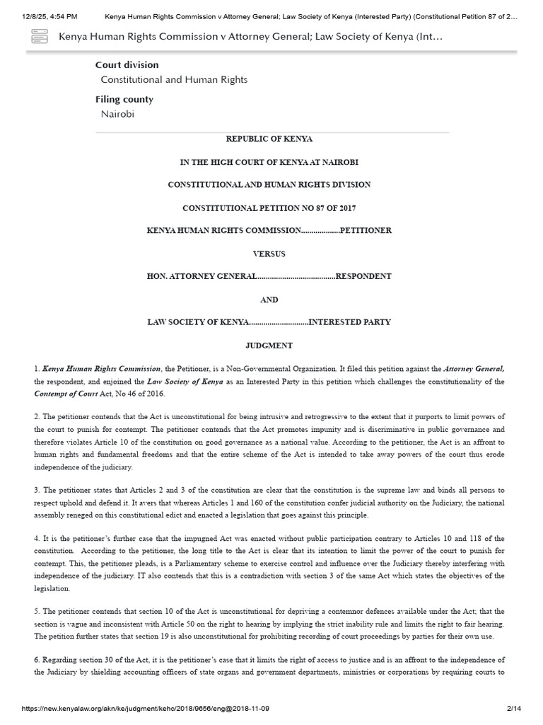 Judgment: Case Action | PDF | Contempt Of Court | Constitution