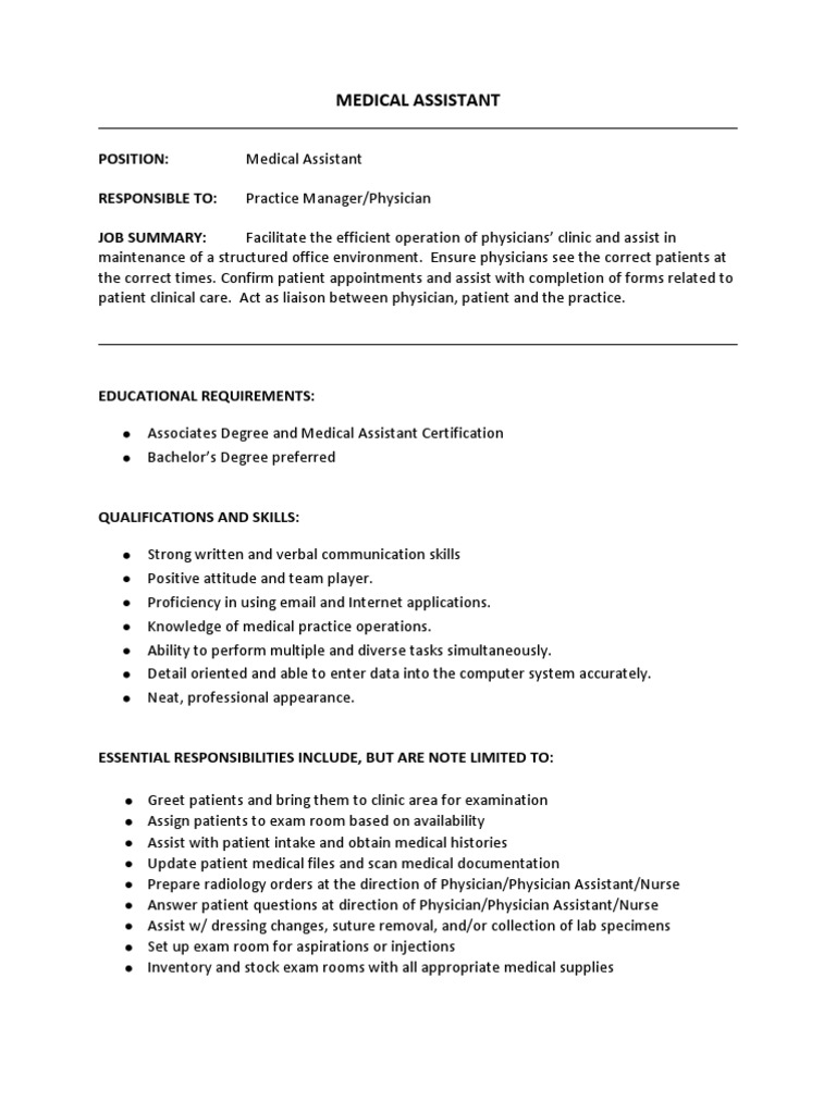 Medical Asst | PDF | Nursing | Physician