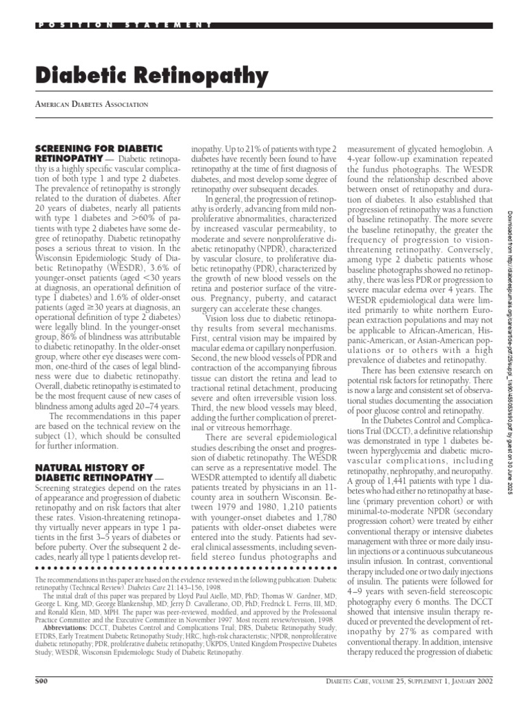Diabetic Retinopathy Overview and Risks | PDF | Human Eye | Medical ...