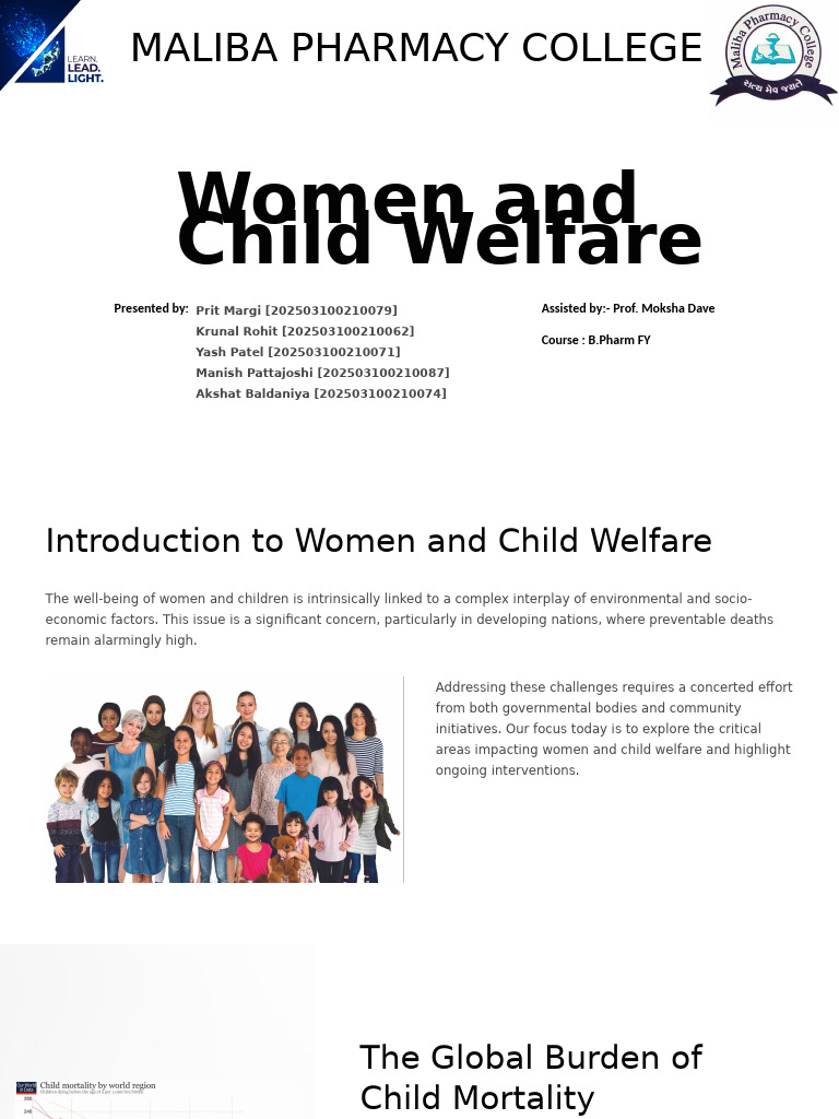 Women and Child Welfare MPC Class 2 Batch C (1) | PDF | Malnutrition ...